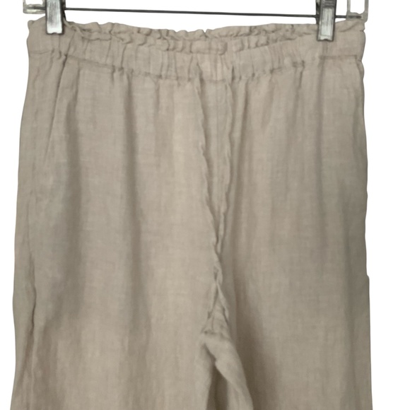 J Crew Flax Linen Soleil Pants Elastic Drawstring Waist SZ XS - Picture 5 of 13